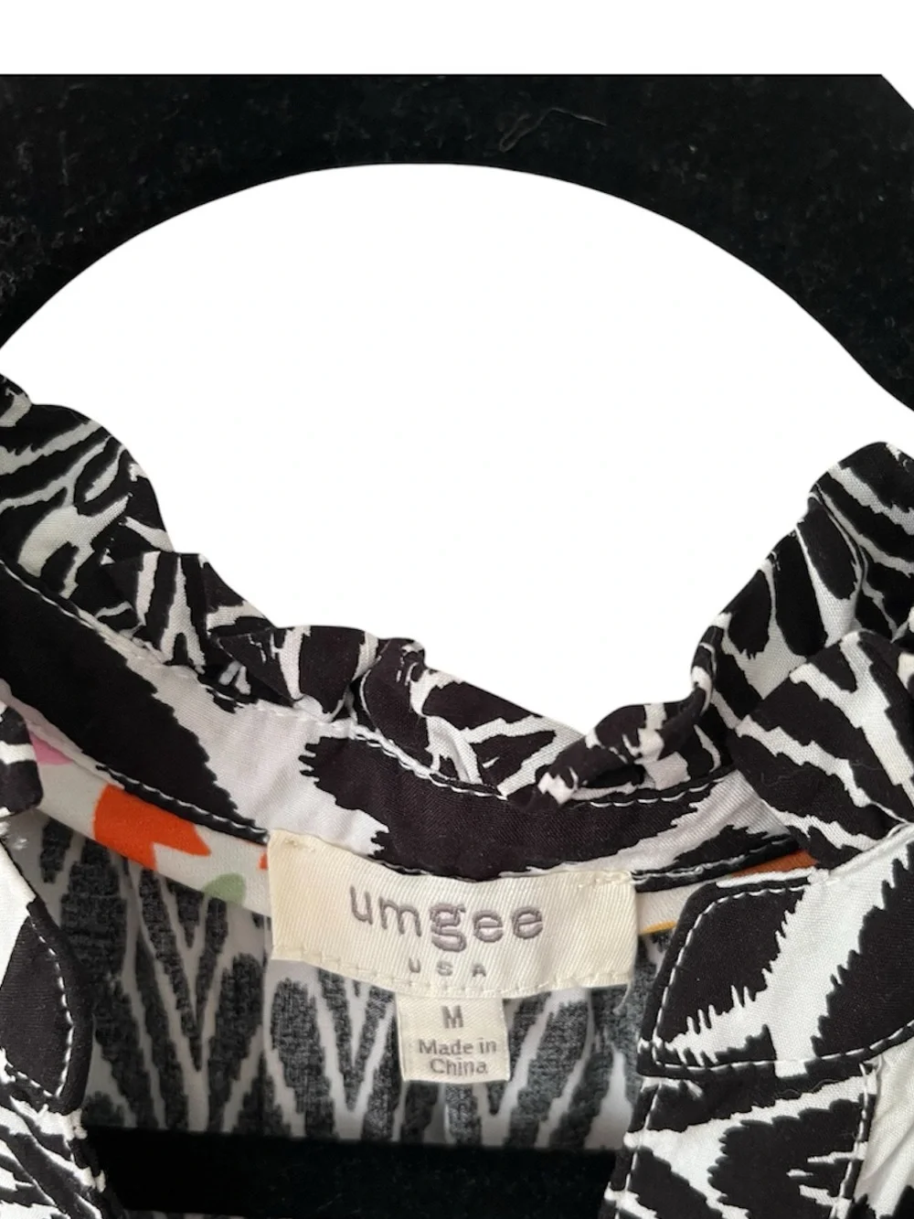 UMGEE Black & White Patterned Women’s Dress, Midi/Maxi length, EUC, Size Medium - Picture 5 of 10
